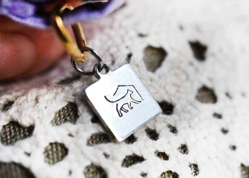 リボン -リバティの楽器柄 グレー - Giselle & Momo