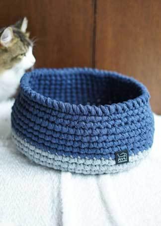 手編みベッド - グレー&ジーンズ - Giselle & Momo