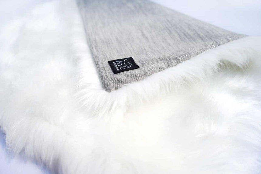 白いエコファーブランケット