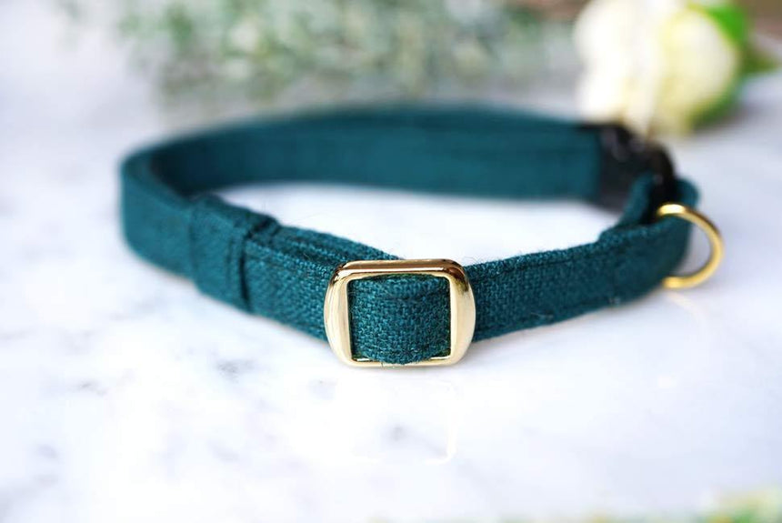 リネンの首輪 - グリーン - Giselle & Momo