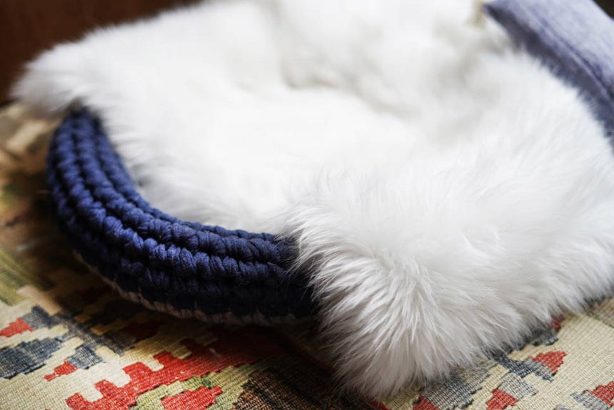 白いエコファーブランケット